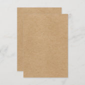 Rustic Kraft Simple Stylish Boho Bedankkaart (Voorkant / Achterkant)