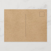 Rustic Kraft Simple Stylish Boho Briefkaart (Achterkant)