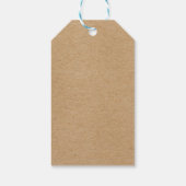 Rustic Kraft Simple Stylish Boho Cadeaulabel (Achterkant)