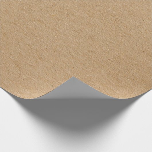 Rustic Kraft Simple Stylish Boho Cadeaupapier (Hoek)