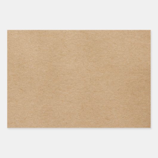 Rustic Kraft Simple Stylish Boho Inpakpapier Vel (Voorkant)
