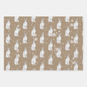 Rustic Kraft Snowy Winter Arctic Animals Matte Inpakpapier Vel (Voorkant 2)