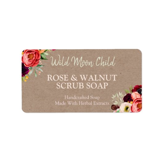  Rustic Kraft Soap Product Labels (Voorkant)