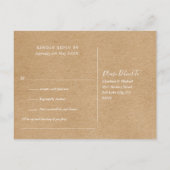 Rustic Kraft Song Request RSVP Briefkaart (Achterkant)