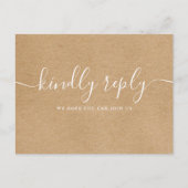 Rustic Kraft Song Request RSVP Briefkaart (Voorkant)