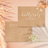 Rustic Kraft Song Request RSVP Briefkaart