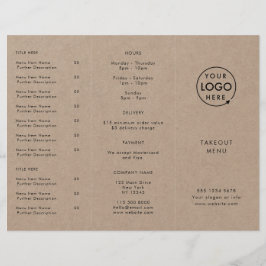 Rustic Kraft Takeout | Menu Restaurant Takeaway