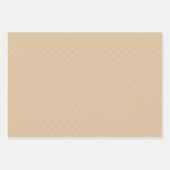 Rustic Kraft Tan Stripes Stippen en sterren gepatt Inpakpapier Vel (Voorkant 2)