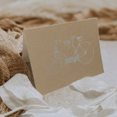 Rustic Kraft Tandem Fiets | Zilver Folie Kaarten