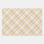 Rustic Kraft Tartan Pset Merry Kerstmis Pattern Inpakpapier Vel (Voorkant)