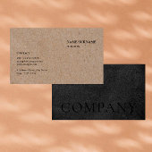 Rustic Kraft-Textured Paper Minimalist Generic Visitekaartje