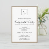 RUSTIC KRAFT TEXTUREER JE LOGO WORKSHOP EVENEMENT KAART (Staand voorkant)