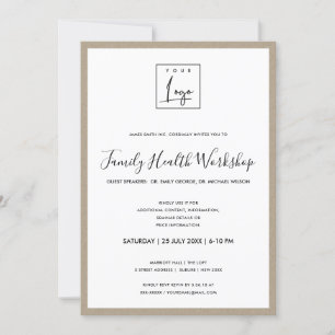 RUSTIC KRAFT TEXTUREER JE LOGO WORKSHOP EVENEMENT KAART