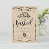 Rustic Kraft Thanksgiving: "Laten we gebastd worde Kaart (Staand voorkant)