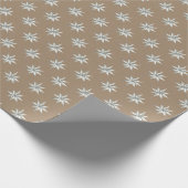 Rustic Kraft Tiny Silver Stars 2 Cadeaupapier (Hoek)