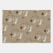 Rustic Kraft Tree Branch kerstversieringen Inpakpapier Vel (Voorkant 2)