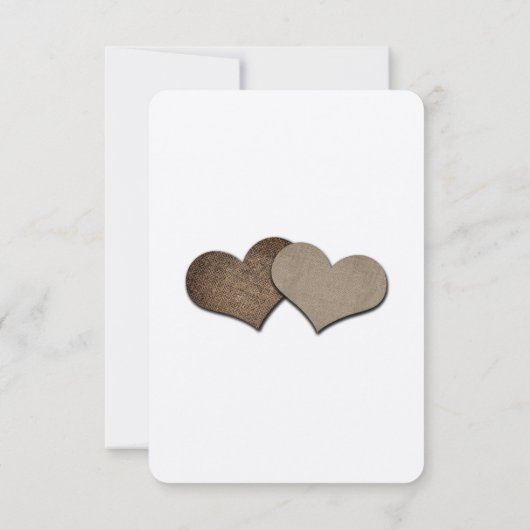 Rustic Kraft Two Hearts Mason Jar Wedding RSVP (Achterkant)