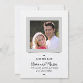 Rustic Kraft Typemachine Script Foto Sla de datum Save The Date (Voorkant)