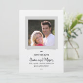 Rustic Kraft Typemachine Script Foto Sla de datum Save The Date (Staand voorkant)