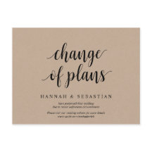 Rustic Kraft, verandering van plan, bruiloft uitge