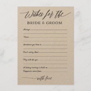 Rustic Kraft vraagt advies voor de Bride & Groom Informatiekaartje