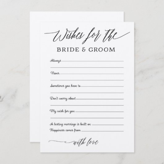 Rustic Kraft vraagt advies voor de Bride & Groom Informatiekaartje (Voorkant / Achterkant)