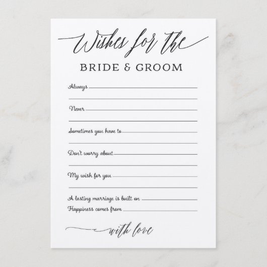 Rustic Kraft vraagt advies voor de Bride & Groom Informatiekaartje (Voorkant)