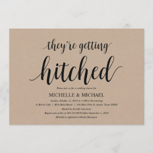 Rustic Kraft Vrijgezellenfeest brunch Invites Kaart
