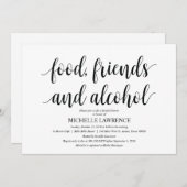 Rustic Kraft Vrijgezellenfeest brunch Invites Kaart (Voorkant / Achterkant)