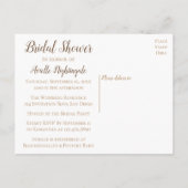 Rustic Kraft Vrijgezellenfeest Country Roos Weddin Uitnodiging Briefkaart (Achterkant)