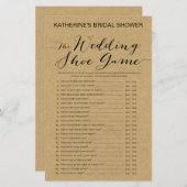 Rustic Kraft Vrijgezellenfeest Game PRINED (Voorkant / Achterkant)