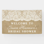 Rustic Kraft & Vrijgezellenfeest witte zout Spandoek (Horizontaal)