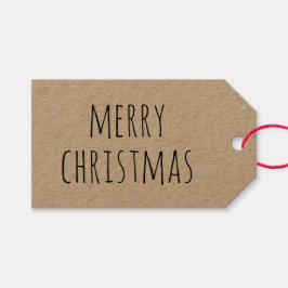 Rustic Kraft Vrolijk Kerstfeest | vakantieminister Cadeaulabel