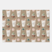 Rustic Kraft Warm Cozy Hot Cocoa Cupcakes Cookies Inpakpapier Vel (Voorkant 3)