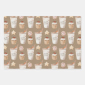 Rustic Kraft Warm Cozy Hot Cocoa Cupcakes Cookies Inpakpapier Vel (Voorkant)