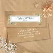 Rustic Kraft Waterverf Greenery Professional Mini Visitekaartje