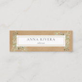 Rustic Kraft Waterverf Greenery Professional Mini Visitekaartje (Voorkant)