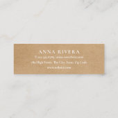 Rustic Kraft Waterverf Greenery Professional Mini Visitekaartje (Achterkant)