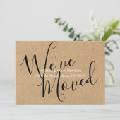 Rustic Kraft We Zijn Verhuisd Nieuw Adres (Staand voorkant)