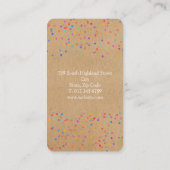 Rustic Kraft Wedding Confetti Boho Stijlvol Visitekaartje (Achterkant)