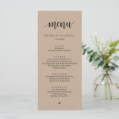 Rustic Kraft Wedding Elopement Menu (Staand voorkant)