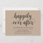 Rustic Kraft Wedding Elopement Reception nodigt ui Kaart (Voorkant)