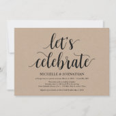 Rustic Kraft Wedding Elopement Reception nodigt ui Kaart (Voorkant)