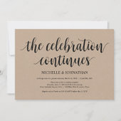 Rustic Kraft Wedding Elopement Reception nodigt ui Kaart (Voorkant)