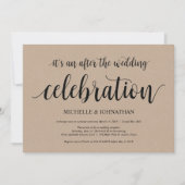 Rustic Kraft Wedding Elopement Reception nodigt ui Kaart (Voorkant)