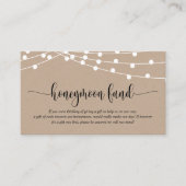 Rustic kraft, Wedding Honeymoon Fund en Wish Encl Informatiekaartje (Voorkant)