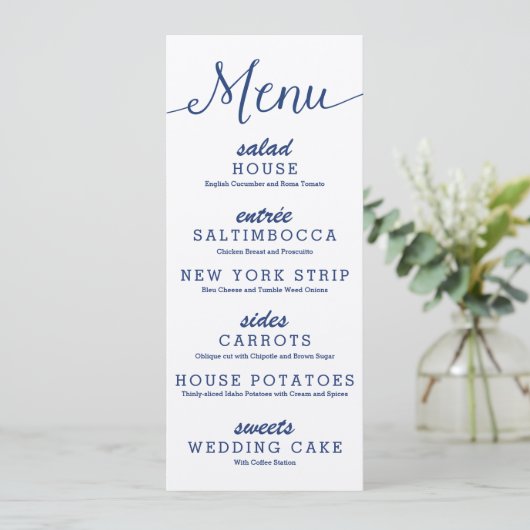 Rustic Kraft Wedding Menu (Staand voorkant)