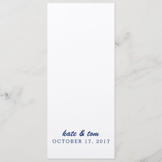 Rustic Kraft Wedding Menu (Achterkant)