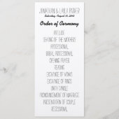 Rustic Kraft Wedding Programma Programmakaart (Voorkant)