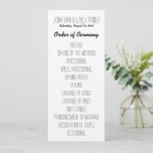 Rustic Kraft Wedding Programma Programmakaart (Staand voorkant)